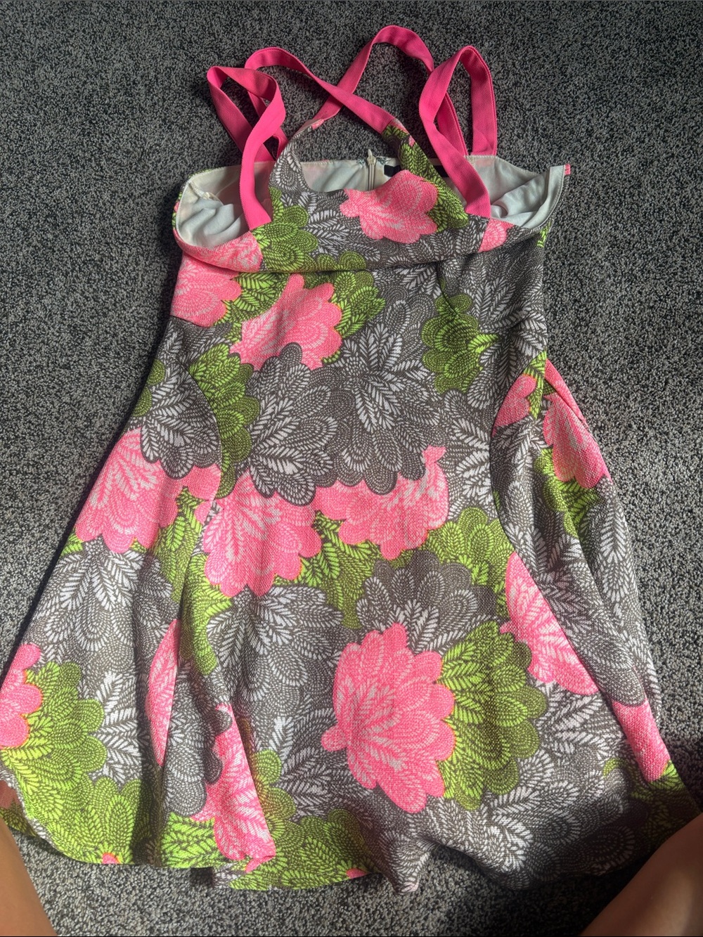 Ark & Co Pink & Green Floral Strappy Sundress